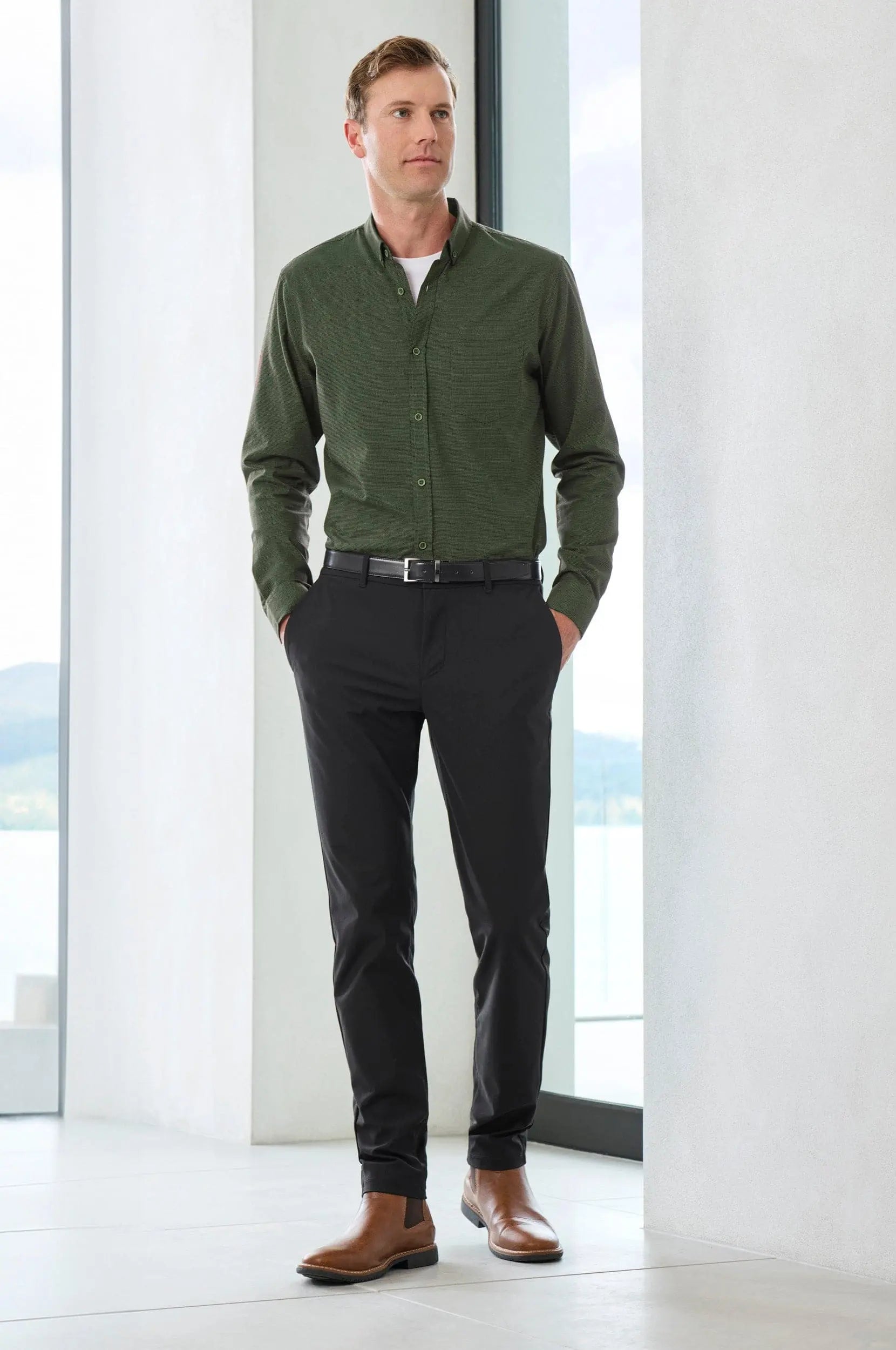 Biz Collection Men's Soul Long Sleeve Shirt S421ML Biz Collection